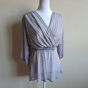 Express Women's Striped Blouse Top Shirt Size XS